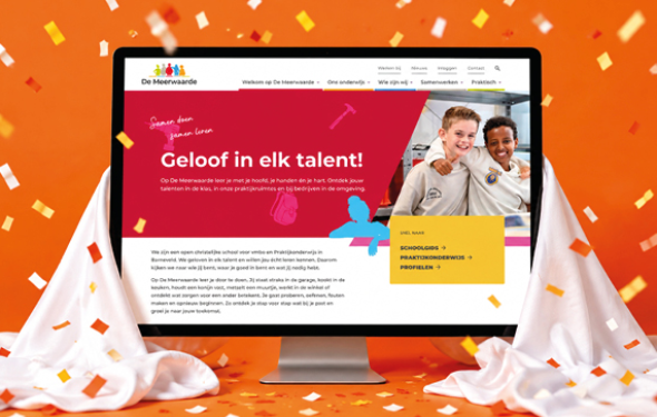 De Meerwaarde laat met nieuwe website zien waar de school voor staat